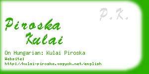 piroska kulai business card